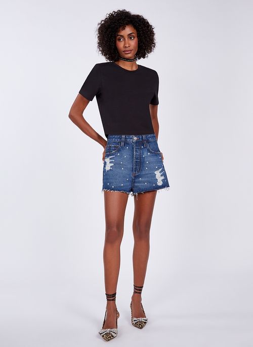 Shorts Boy Alto Balmoral Jeans Bo.Bô Feminino