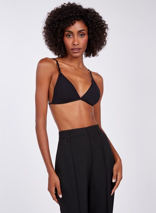 Top Basic Triângulo Preto Bo.Bô Feminino