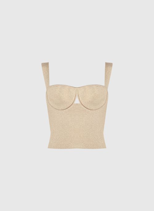 Top Cropped Aretha Dourado Bo.Bô Feminino