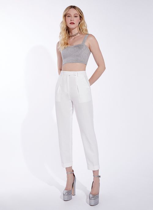 Top Cropped Tula Silver Tricot Bo.Bô Feminino