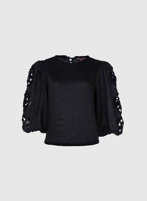 Blusa Bella Crochê Black Bo.Bô Feminino