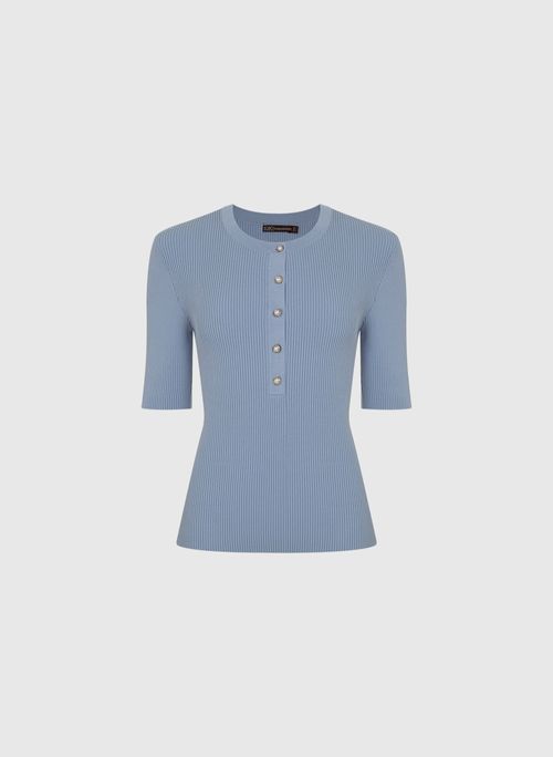 Blusa Pola Azul Tricot Bo.Bô Feminina