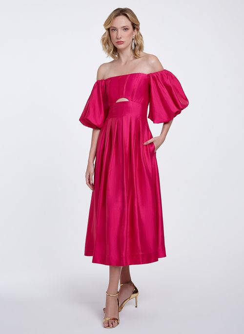 Vestido Naville Rosa Midi Bo.Bô Feminino