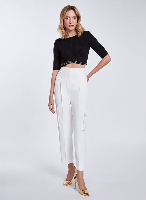 Calça Arles Bolso Off White Bo.Bô Feminino