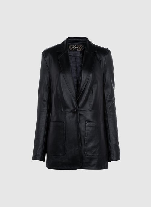 Blazer Slim Diana Couro Bo.Bô Feminino