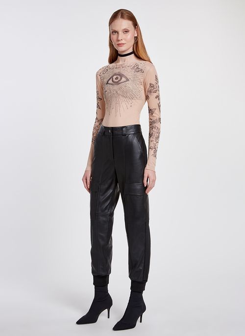 Calça Sossai Couro Bo.Bô Feminino