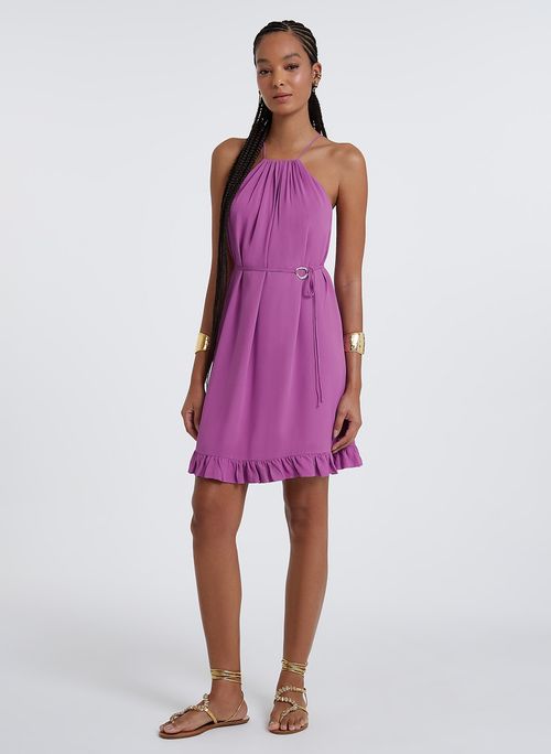 Vestido Agda Moss Roxo Curto Bo.Bô Feminino