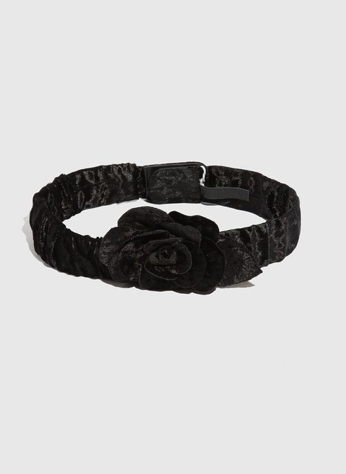 Cinto Velvet  Flower Preto Bo.Bô Feminino