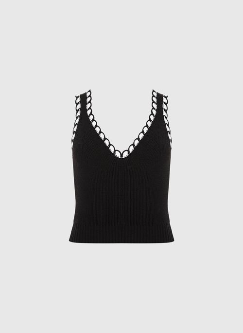 Top Aurora Lola Preto Tricot Bo.Bô Feminino