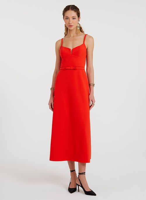 Vestido Johana Midi Laranja Bo.Bô Feminino