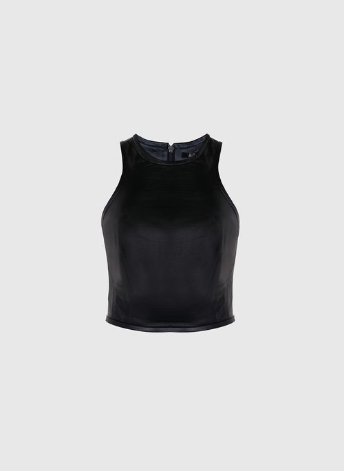 Top Cropped Poline Black Bo.Bô Feminino