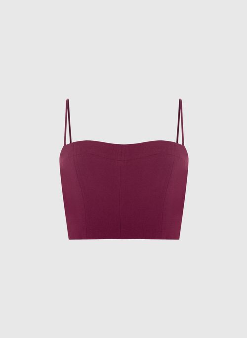 Top Cropped Lundi Marsala Bo.Bô Feminino