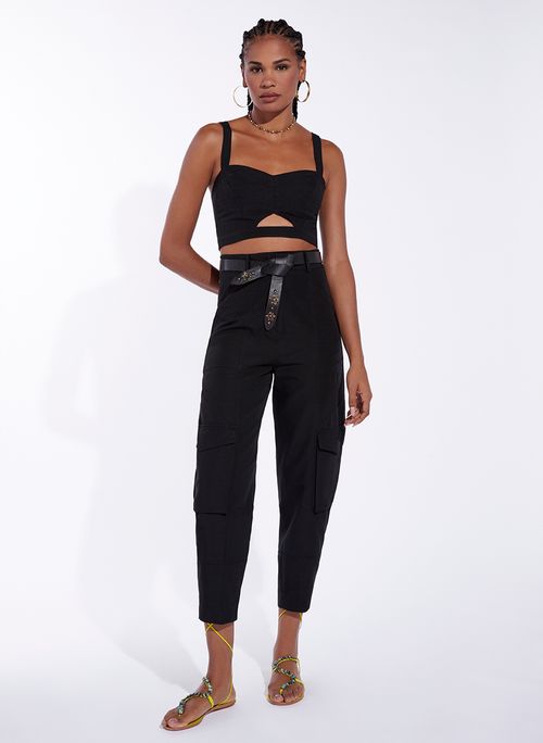 Top Cropped Thaly Bo.Bô Feminino