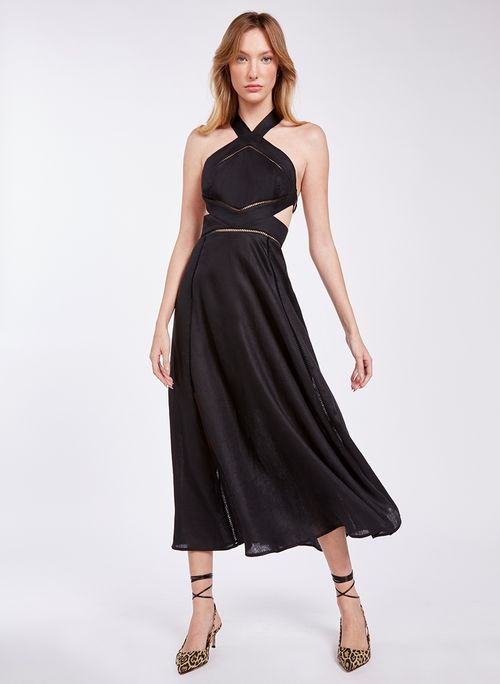 Vestido Rachel Black Midi Bo.Bô Feminino