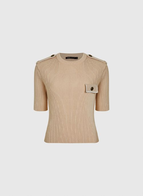 Blusa Thereza Tricot Bege Bo.Bô Feminina