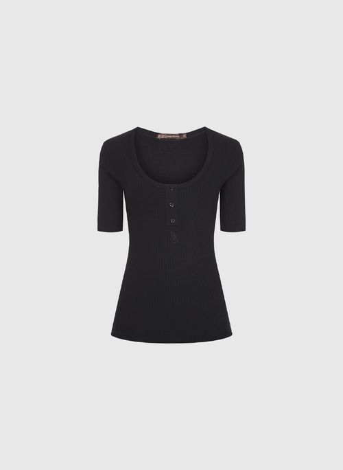 Blusa Rib BB Preta Bo.Bô Feminina