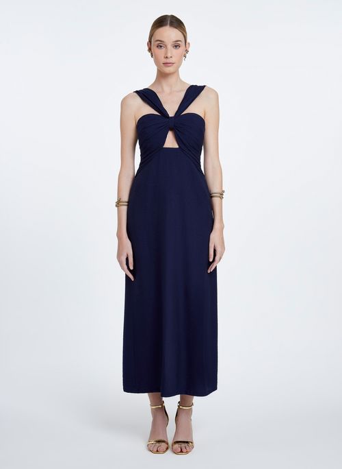 Vestido Basse Navy Blue Midi Bo.Bô Feminino