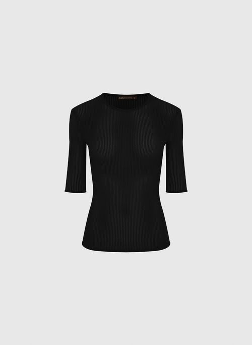 Blusa Helen Tricot Preta Bo.Bô Feminina