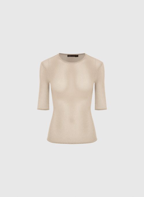 Blusa Helen Tricot Bege Bo.Bô Feminina