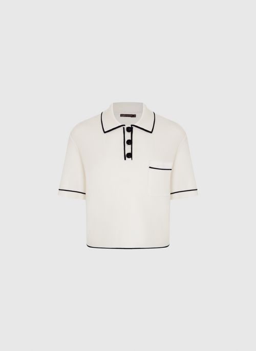 Polo Margot Tricot Off White Bo.Bô Feminina