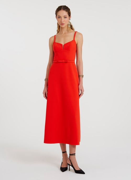 Vestido Johana Midi Laranja Bo.Bô Feminino