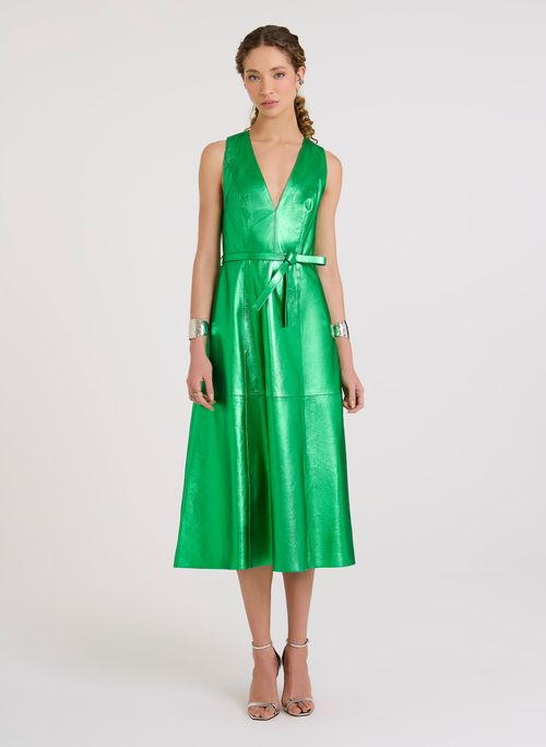 Vestido Larissa Couro Verde Bo.Bô Feminino