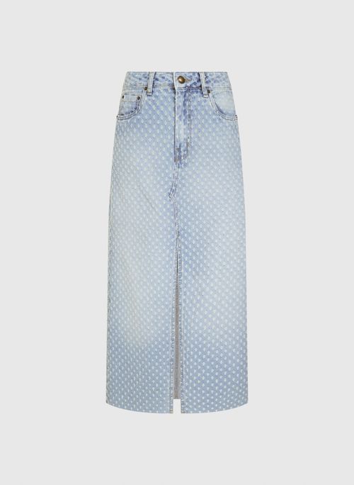 Saia Daphne Midi Jeans Bo.Bô Feminina