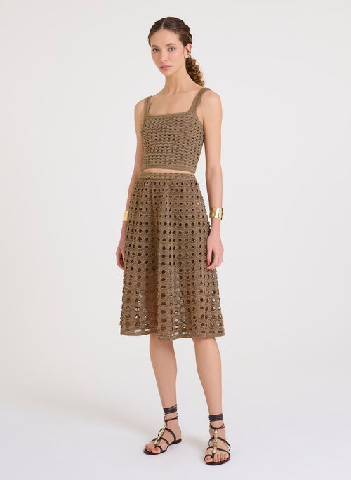 Saia Cila Midi Tricot Bo.Bô Feminina