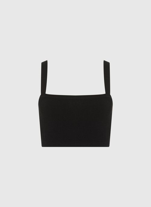 Top Tula Preto Tricot Bo.Bô Feminino