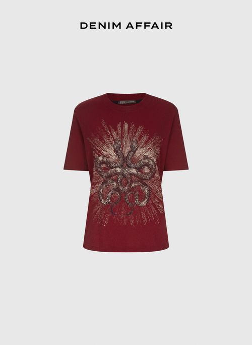 Camiseta Serpente Vinho Bo.Bô Feminina