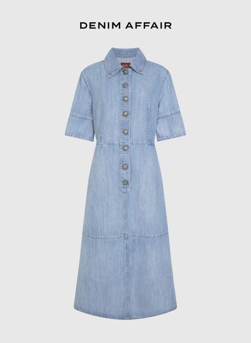 Vestido Sophi Sky Jeans Claro Bo.Bô Feminino