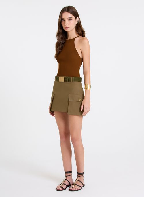 Regata Manu Khaki Tricot Bo.Bô Feminino