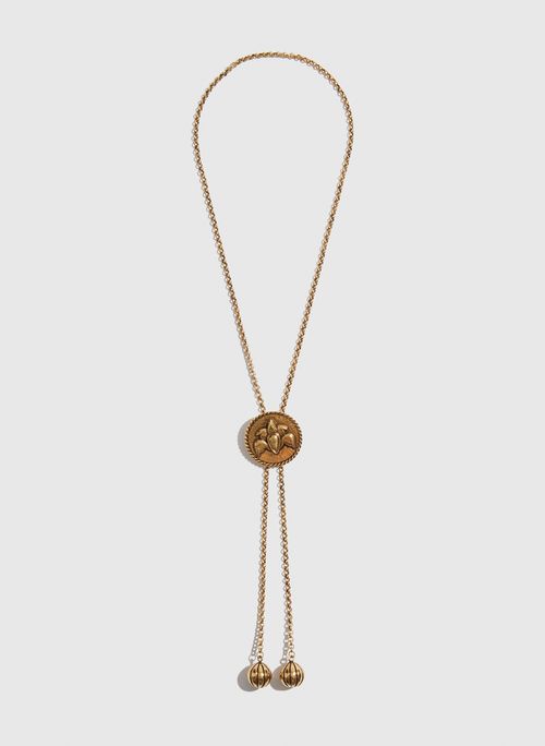 Colar Tie Lotus Dourado Bo.Bô Feminino