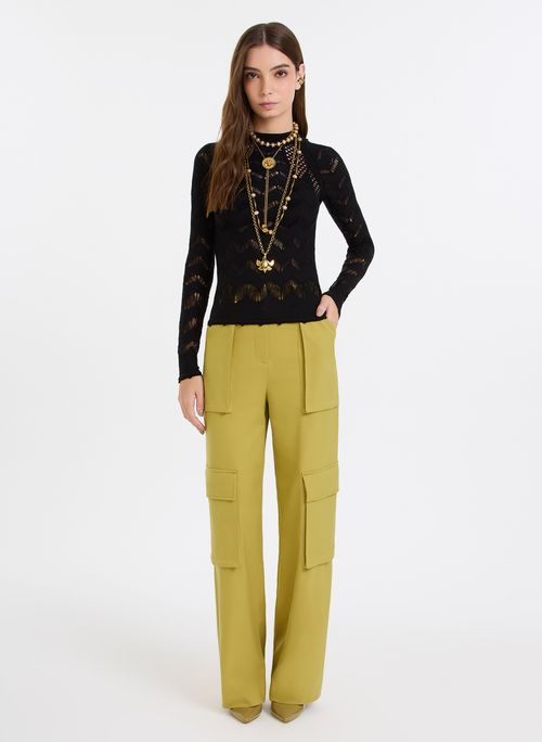 Blusa Carol Preto Tricot Bo.Bô Feminina