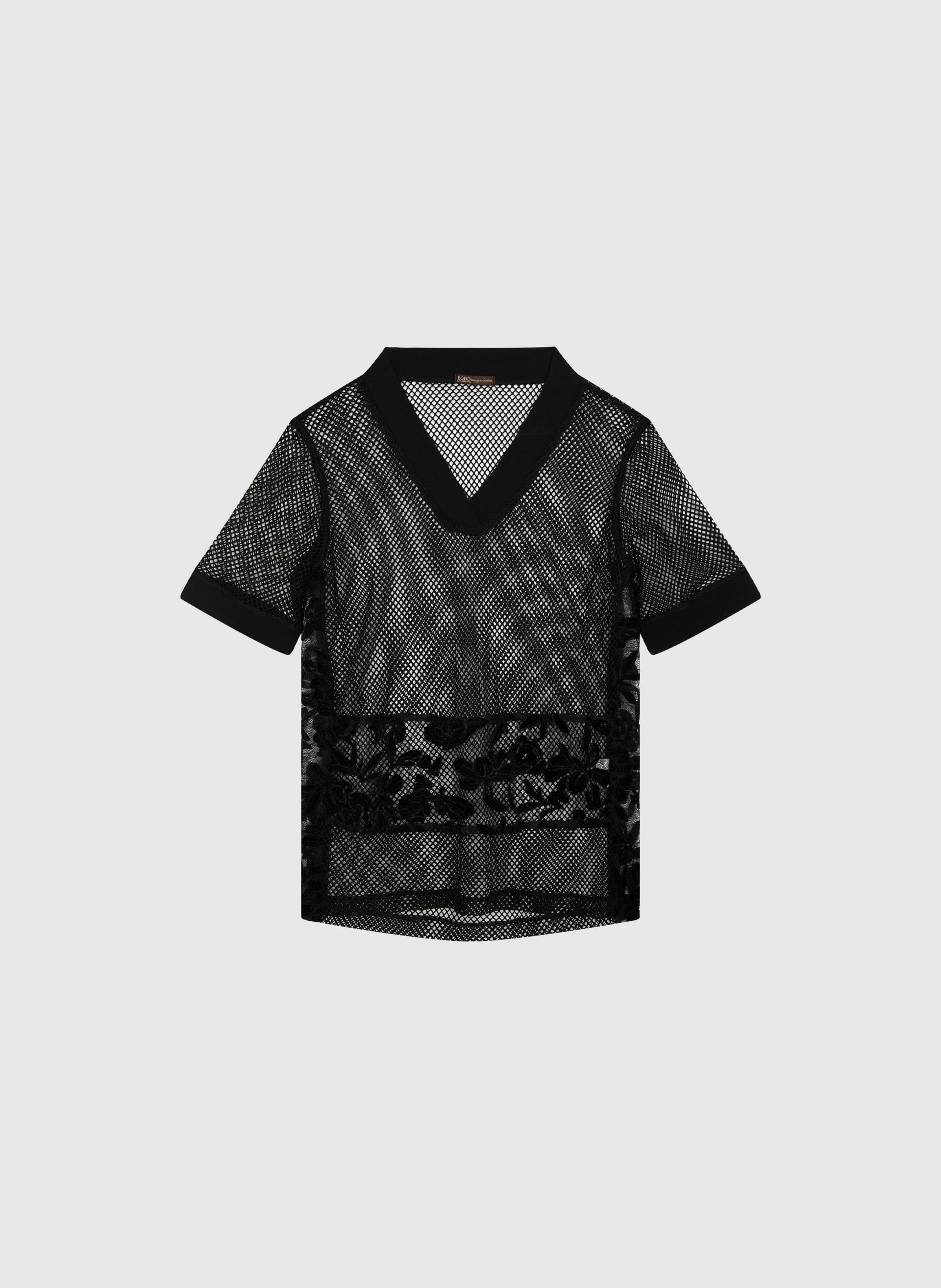 Camiseta Nikka Renda Preto Bo.Bô Feminina