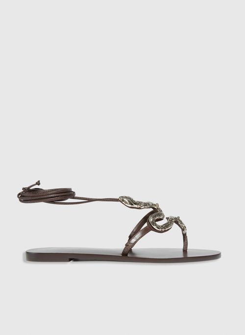 Rasteira New Snake Marrom Bo.Bô Feminina