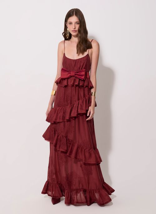 Vestido Kaira Peonia Longo Bo.Bô Feminino